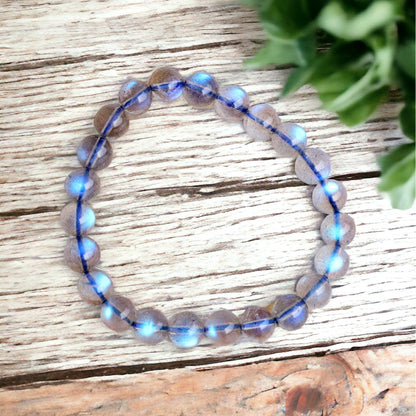 Natural 7A+ Labradorite Crystal Quartz Beads Bracelet - Mystical Aura