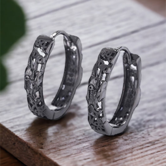 Unisex Sterling Silber Glücks-Minimalist-Ohrring