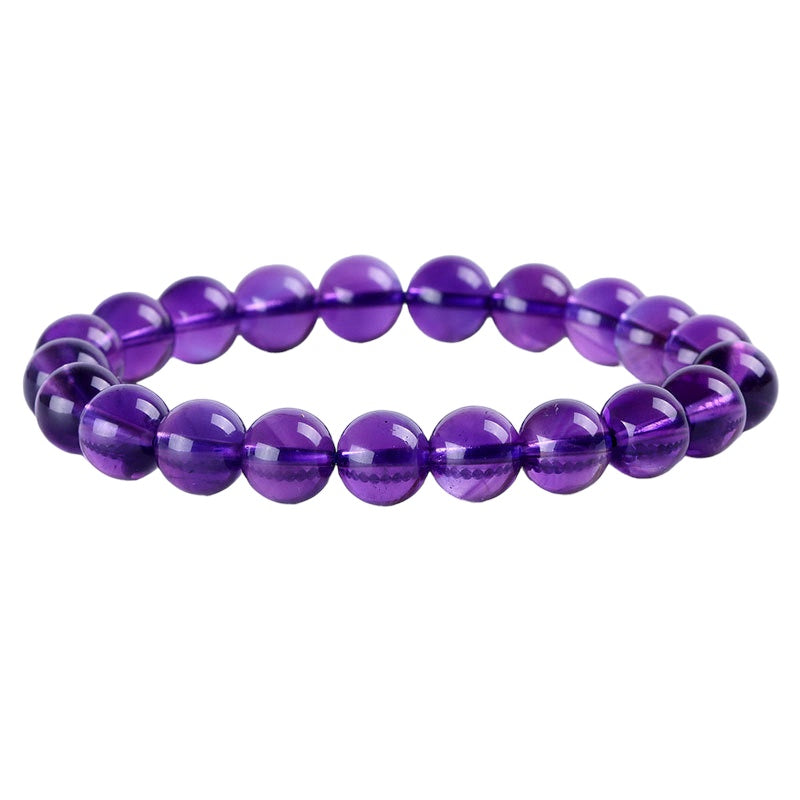 Natural 7A+ Amethyst Crystal Quartz Beads Bracelet - Peace