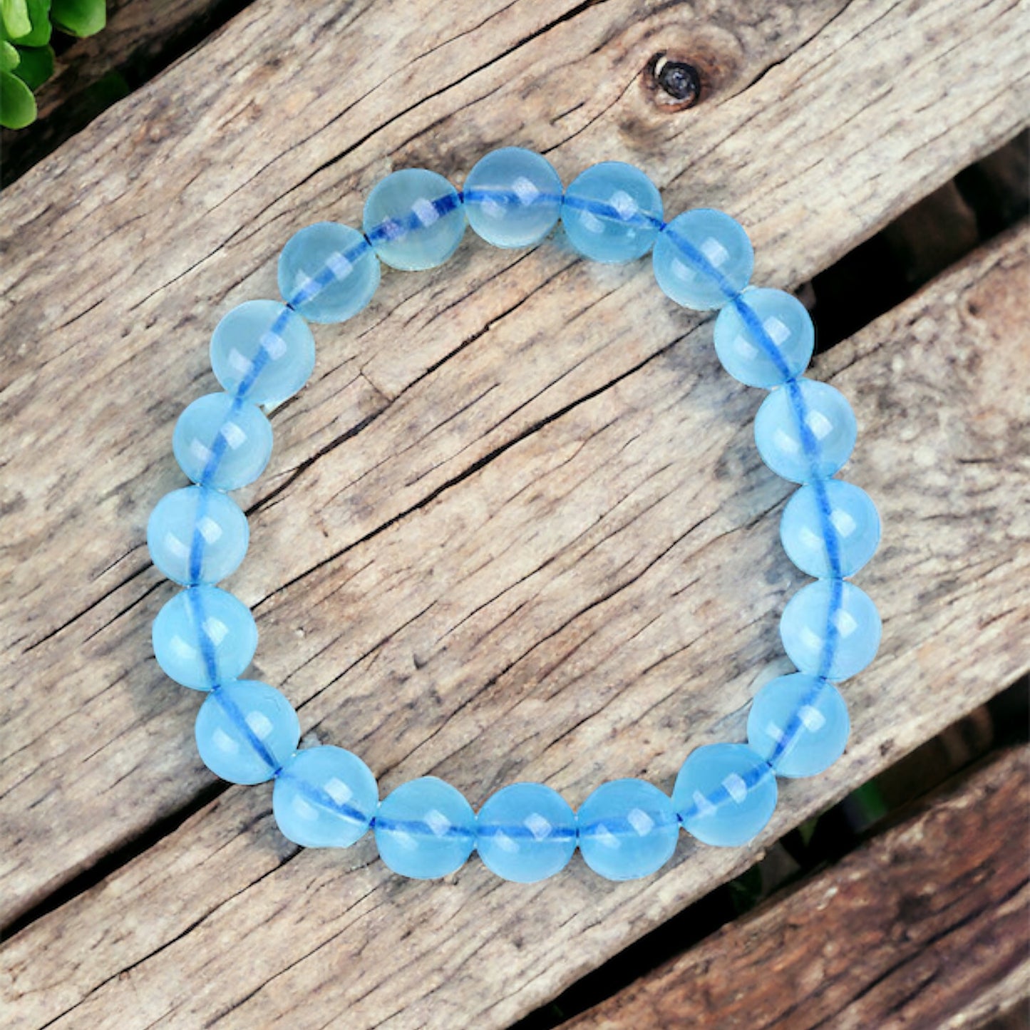 Natural 7A+ Aquamarine Crystal Bracelet -  Tranquility