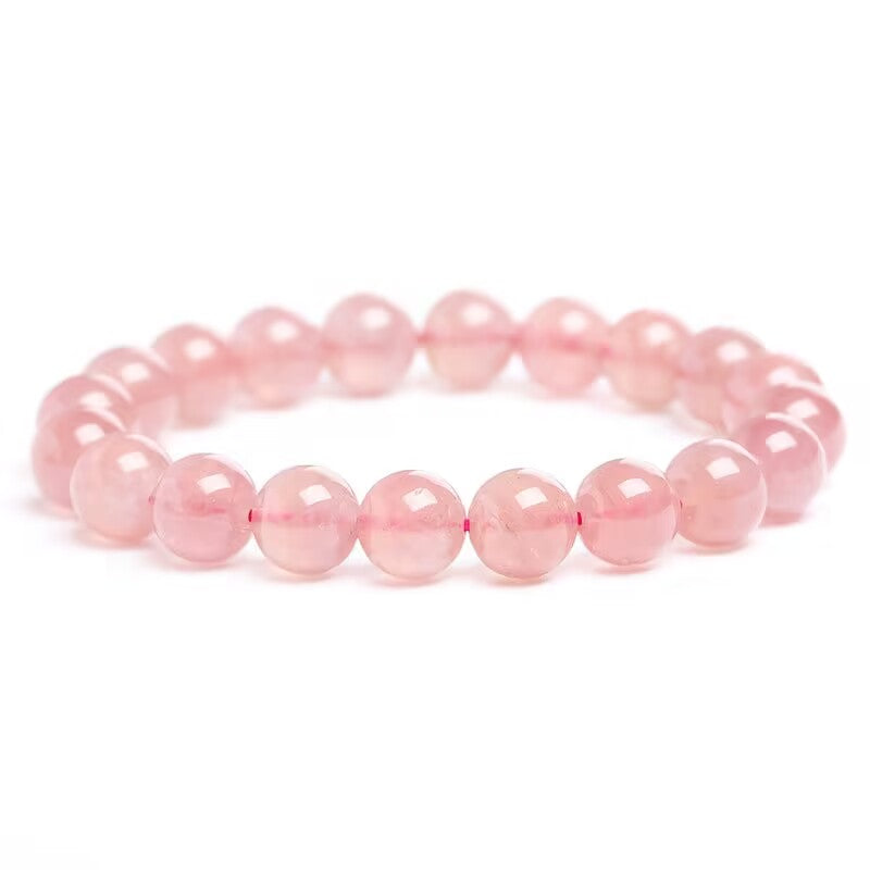 Natural 7A+ Pink Crystal Quartz Beads Bracelet - Love