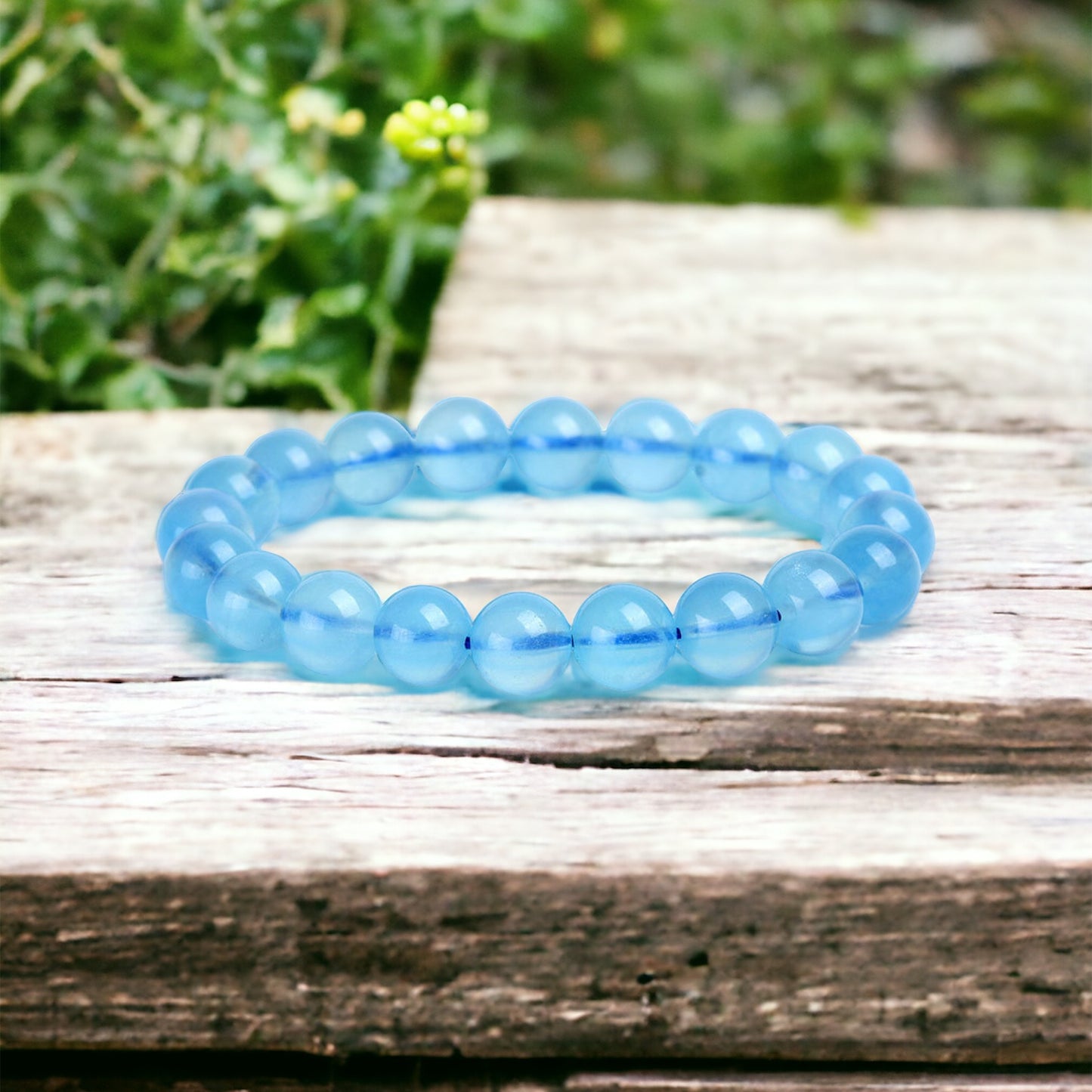 Natural 7A+ Aquamarine Crystal Bracelet -  Tranquility