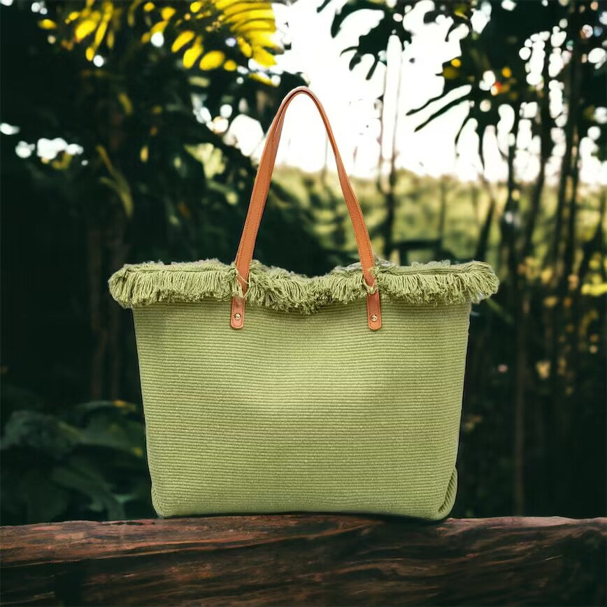 Solid Color Canvas Tote Bag oohche