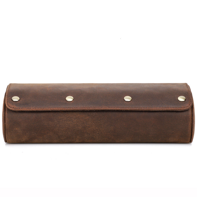 Genuine Leather 3 Slots Watch Storage Case